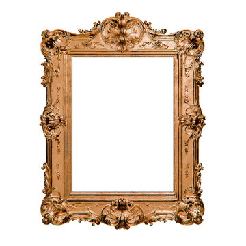 decorative ornate border photo frame, on transparent background