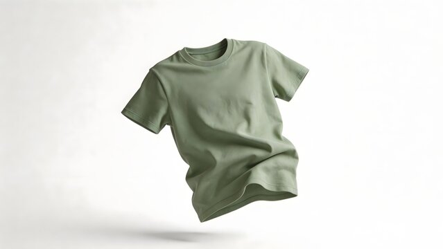 Green tshirt floating in air