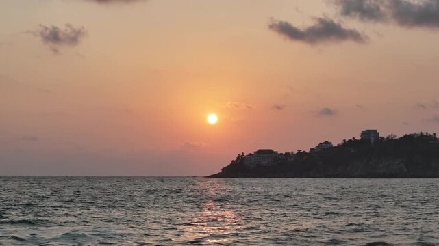 sunset in the sea
