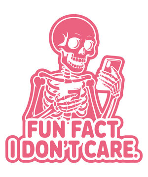 Happy Skeleton Drinking Coffee &ndash; Funny Cartoon Skull Design