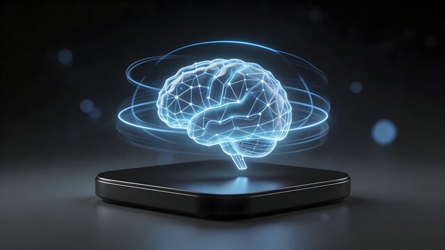 Digital brain hologram on device