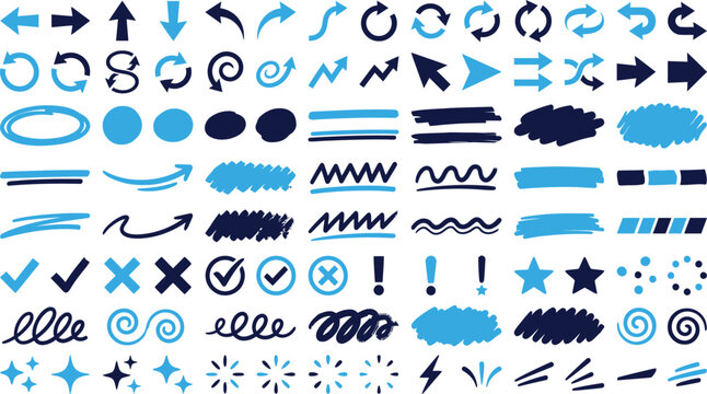 Vector icons set for vlogging and content creation with people and devices.