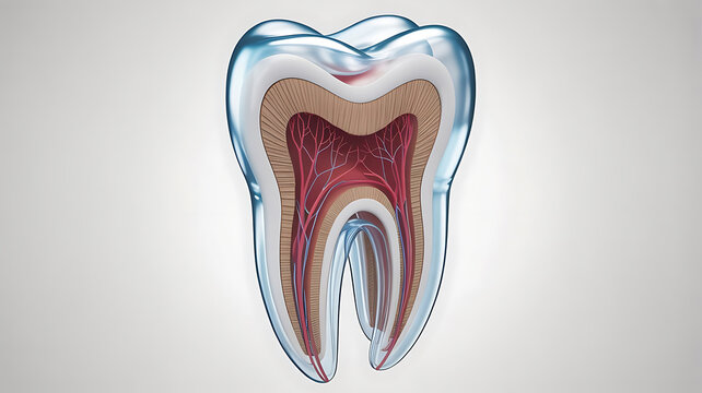 Human Lower Jaw 3D Render Showing Dental Plaque Tartar and Gingivitis