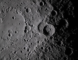 High definition lunar surface topography with detailed impact craters. © Claudio Caridi
