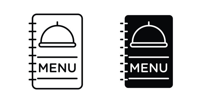 Menu icon vector illustration logo design in clipart and strokes