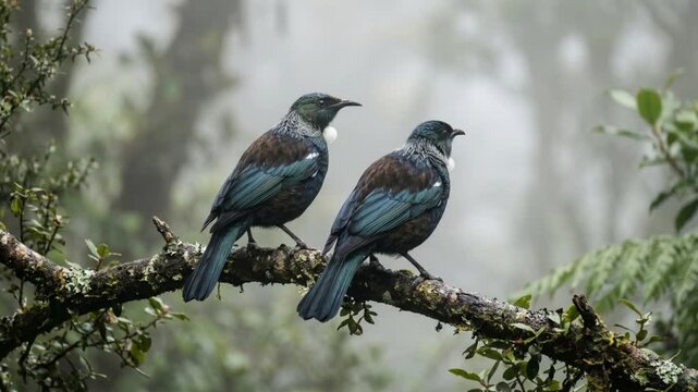 tui bird animal from new zealand video
