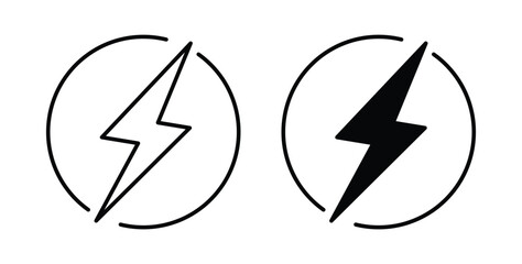 Power icon vector illustration logo design in clipart and strokes © Cristiane