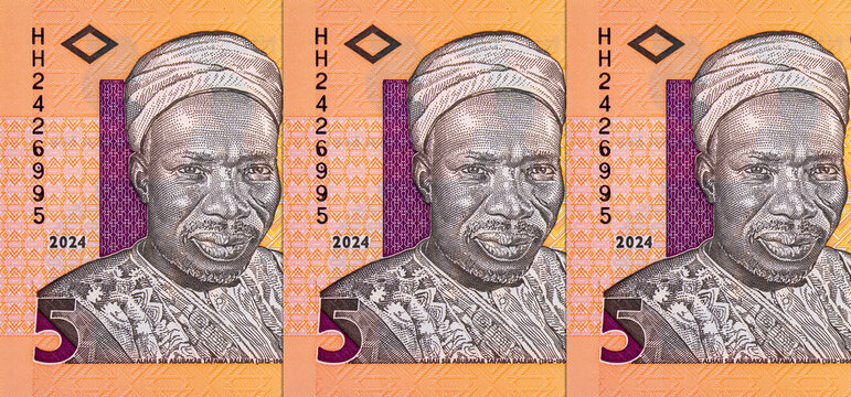 5 Naira Nigeria with portrait of Abubakar Tafawa Balewa.New polymer money of Nigeria