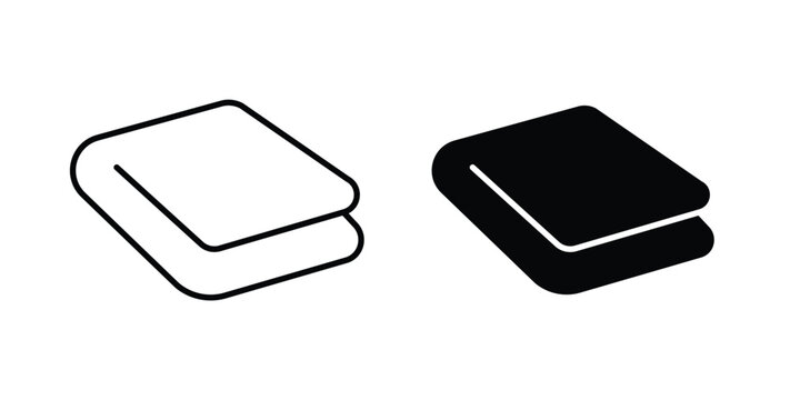 Towel icon vector illustration logo design in clipart and strokes