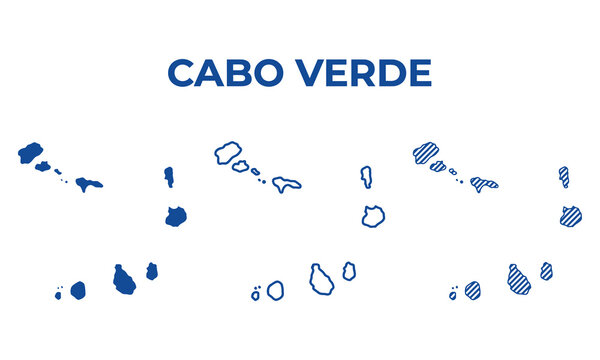 Vector illustration of Cabo Verde map outline