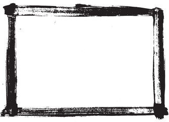 Marco Vectorial Negro con Estilo Urbano y Desgastado
