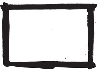 Marco vectorial realizado con trazos de pincel en negro