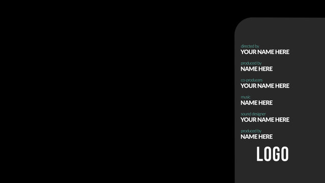Broadcast Motion Credits &ndash; Dynamic Abstract Shapes Animation, Modern TV Graphics Elements for Promo, Lower Thirds, Transitions and Broadcast Design