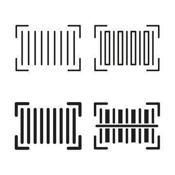 Barcode read icon in trendy flat and line style design. Icon symbol illustration