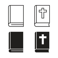 Fototapeta premium Book icon in line and glyph style. Flat and stroke icons