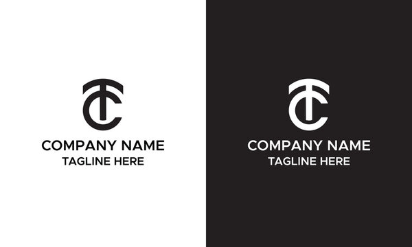 CT or TC Letter Initial Logo Design, Vector Template TC or CT letter logo icon design. Classic style luxury initials monogram.