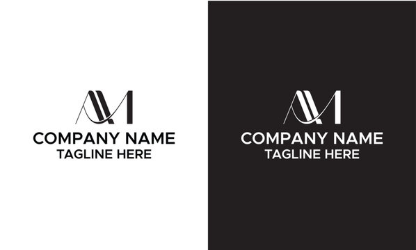 AM or MA Letter Logo Design with a Creative logo design AM letter logo icon design. Classic style luxury initials monogram. Initial AM Logo Design Vector 