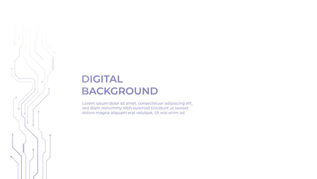 Futuristic digital interface with abstract geometric circuit lines and shapes overlayed on a subtle gradient background suggesting advanced modern technology Background design