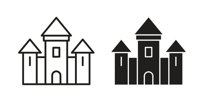 Palace icon set, logo vector eps10