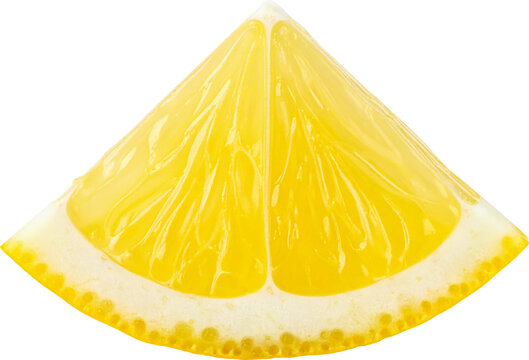 과일-레몬-레몬 슬라이스-레몬 단면-레몬 조각-레몬 과육-레몬 껍질-부채꼴 레몬-레몬 웨지 단면-부채꼴 형태-단 하나-배경 제거