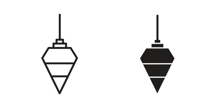 Plumb bob icon set, logo vector eps10
