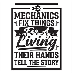 Obraz premium Mechanics Fix Things Tribute Design