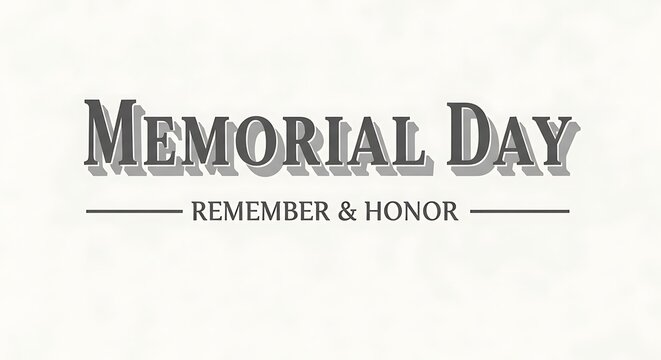 Title memorial day remembrance a tribute to honor and remember fallen heroes description elegant memorial day graphic featuring stylized text and a