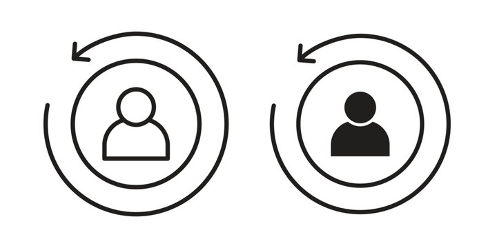 Scrum master icon set, logo vector eps10
