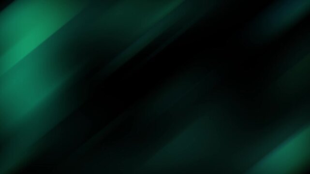 Seamless looping dark gradient background in black, green and turquoise tones. Smooth abstract animation in 4K resolution