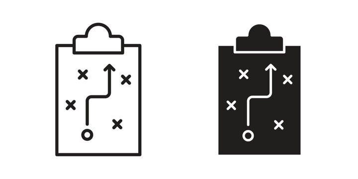 Strategy icon set, logo vector eps10