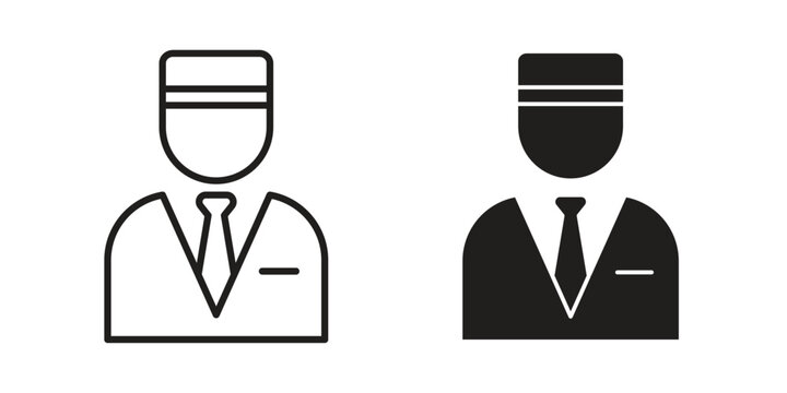Valet icon set, logo vector eps10