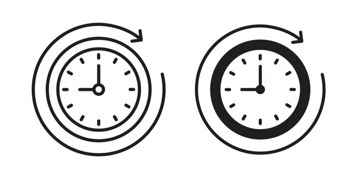 Wait time icon set, logo vector eps10