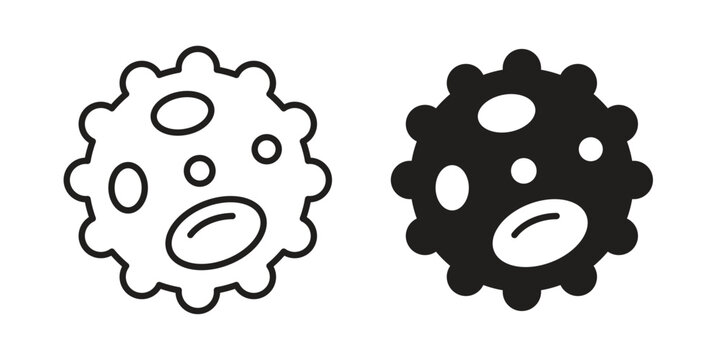 White blood cell icon set, logo vector eps10