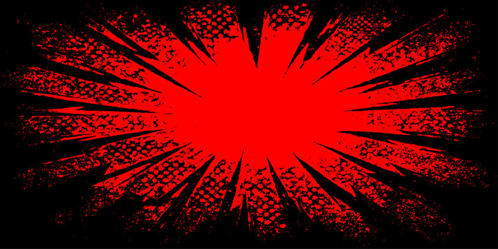 A vibrant abstract vector illustration featuring a glowing red flame pattern and digital light textures that create a fiery art design over a dark black background