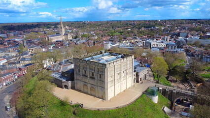 Fototapeta premium Norwich Castle Historic Landmark in Norwich UK