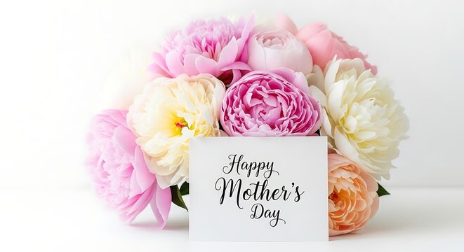 Happy Mothers Day floral bouquet flowers.