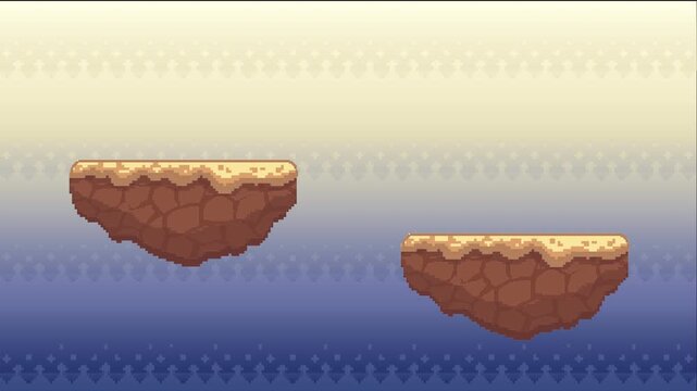 Floating Islands &ndash; Retro 2D Pixel Art Animation for Platformer Games
