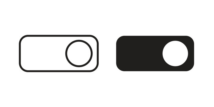 Switch icon silhouette. Editable stroke. Line vector illustration design