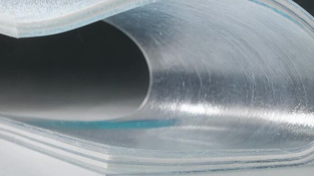 Medium shot of highstrength coextruded unlaminated film capturing the robust multilayer structure designed for superior durability and tear resistance.