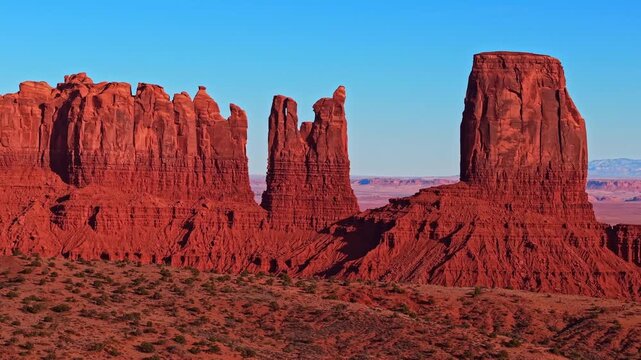 Aerial Sunset View of North Monument Valley Arizona