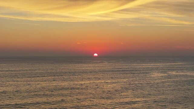 sunset over the sea
