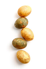 Fototapeta premium Colorful eggs isolated on white background