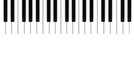 Fototapeta premium Piano Keyboard Keys Top View Keywords: piano, keyboard, music, instrument, keys, black, white