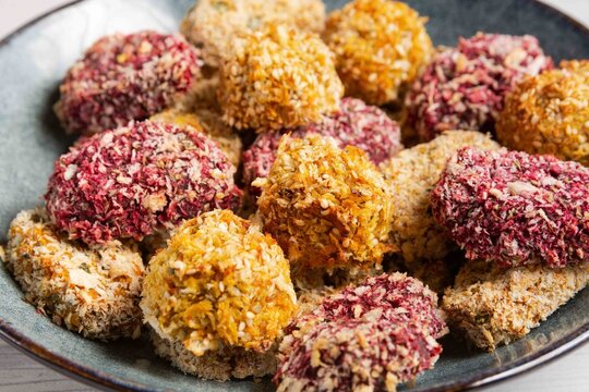 croquetas veganas de calabaza y remolacha