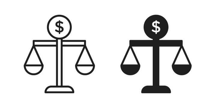 Economies of scale icon concept design set. Icon Element For Design