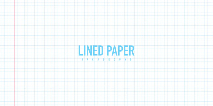 Lined Paper Background: A minimalist graphic resource featuring clean lined paper with a red margin line, perfect for note-taking, design, or educational content.