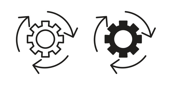 Implementation icon concept design set. Icon Element For Design