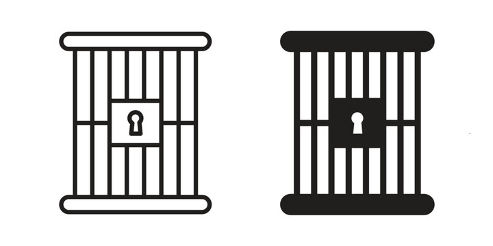 Jail icon concept design set. Icon Element For Design