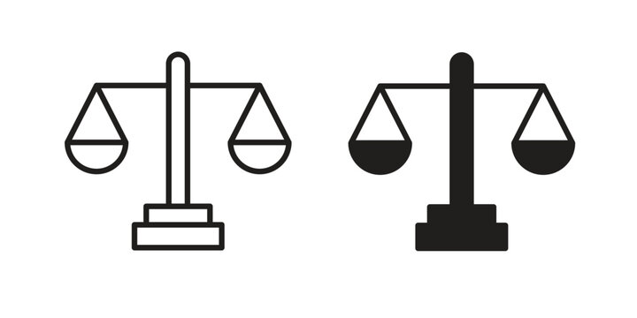 Equality icon collection on white background. Vector icon art.