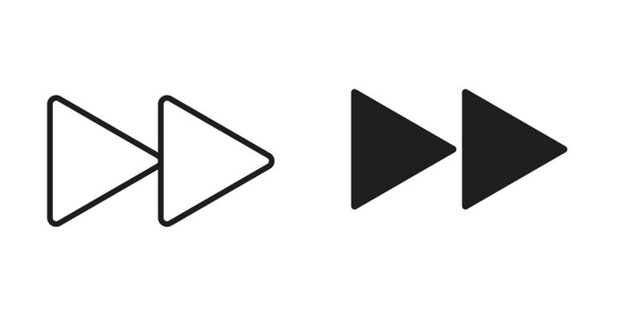 Forward icon collection on white background. Vector icon art.